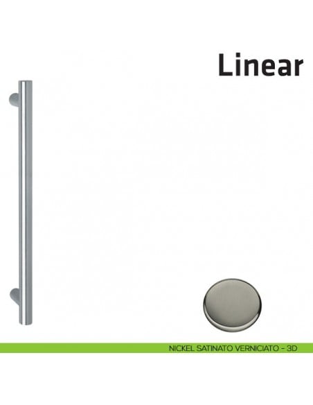 Maniglione per porta Linear Comit singolo nickel satinato verniciato