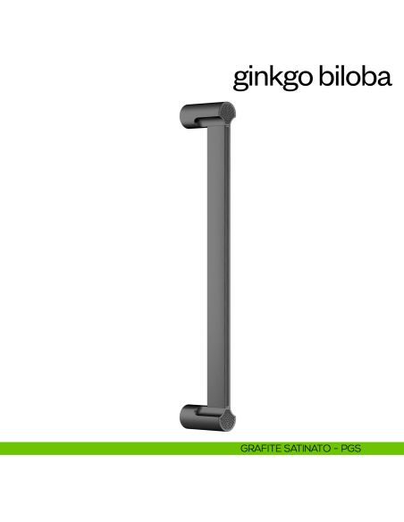 Maniglione per porta Ginkgo Biloba dnd Handles singolo grafite satinato