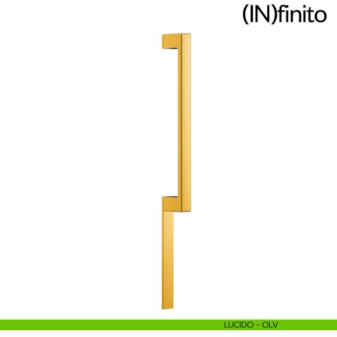 Maniglione per porta Infinito placca corta dnd handles singolo lucido