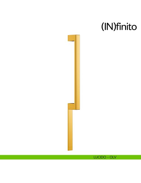 Maniglione per porta Infinito placca corta dnd handles singolo lucido