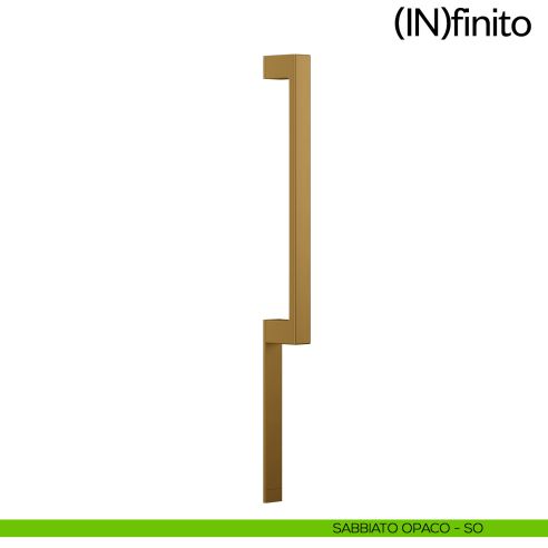 Maniglione per porta Infinito placca corta dnd handles singolo sabbiato opaco