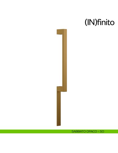 Maniglione per porta Infinito placca corta dnd handles singolo sabbiato opaco