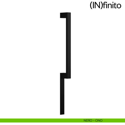 Maniglione per porta Infinito placca corta dnd handles singolo nero