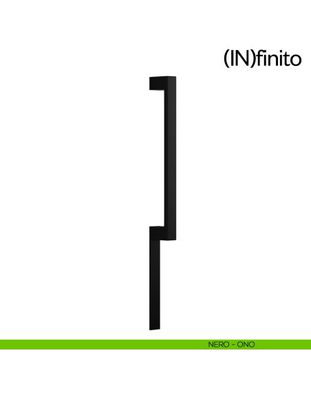 Maniglione per porta Infinito placca corta dnd handles singolo nero