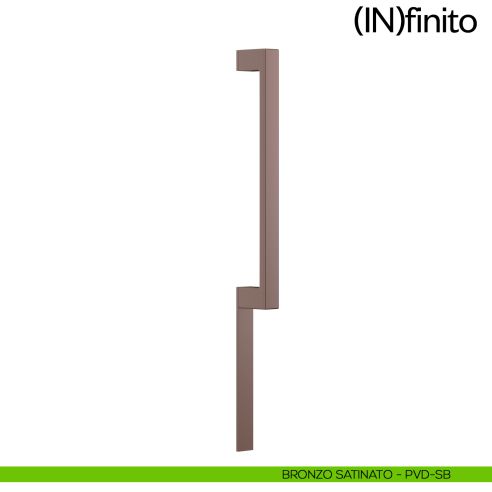 Maniglione per porta Infinito placca corta dnd handles singolo bronzo satinato