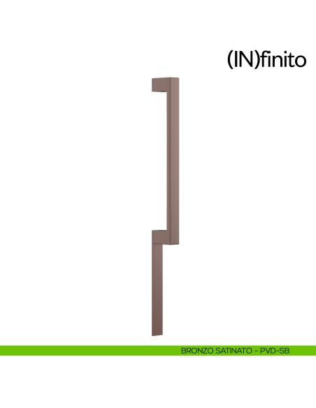 Maniglione per porta Infinito placca corta dnd handles singolo bronzo satinato