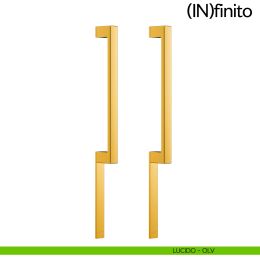 Maniglione per porta Infinito placca corta dnd handles accoppiato 2