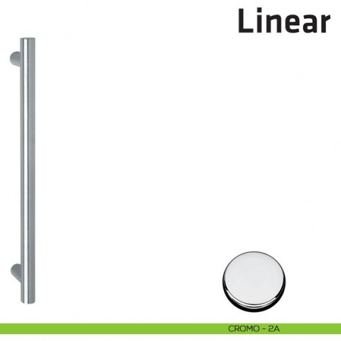 Maniglione per porta Linear Comit accoppiato cromo lucido