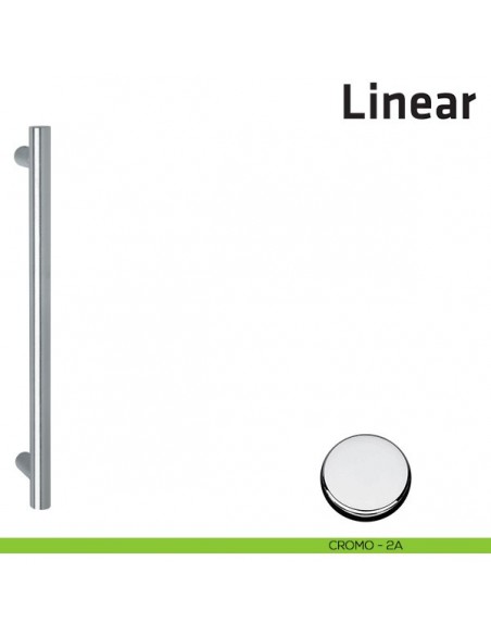 Maniglione per porta Linear Comit accoppiato cromo lucido