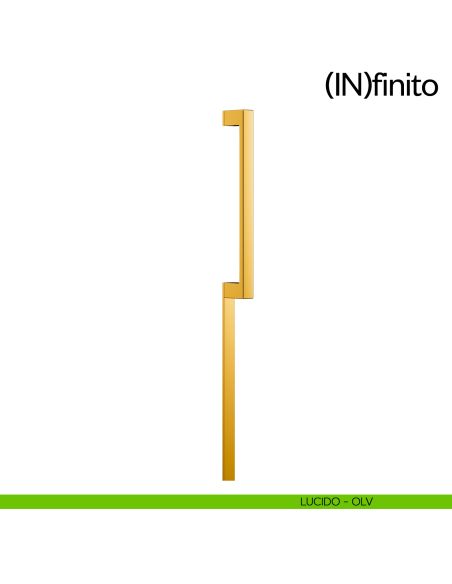 Maniglione per porta Infinito placca lunga dnd handles singolo lucido