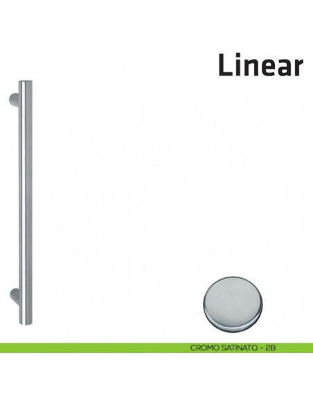 Maniglione per porta Linear Comit accoppiato cromo satinato