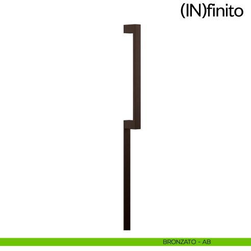 Maniglione per porta Infinito placca lunga dnd handles singolo bronzato