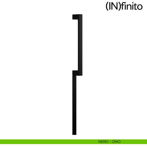 Maniglione per porta Infinito placca lunga dnd handles singolo nero