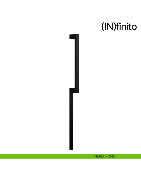 Maniglione per porta Infinito placca lunga dnd handles singolo nero