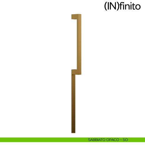 Maniglione per porta Infinito placca lunga dnd handles singolo sabbiato opaco