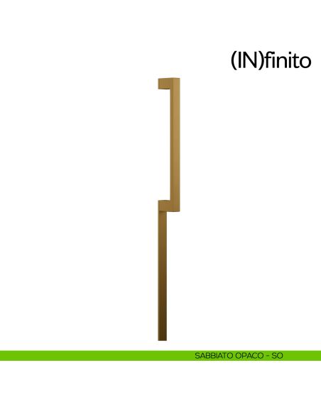 Maniglione per porta Infinito placca lunga dnd handles singolo sabbiato opaco