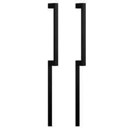 Maniglione per porta Infinito placca lunga dnd handles accoppiato