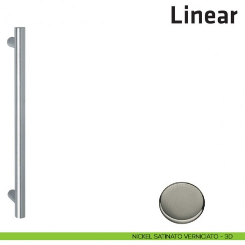 Maniglione per porta Linear Comit accoppiato nickel satinato verniciato