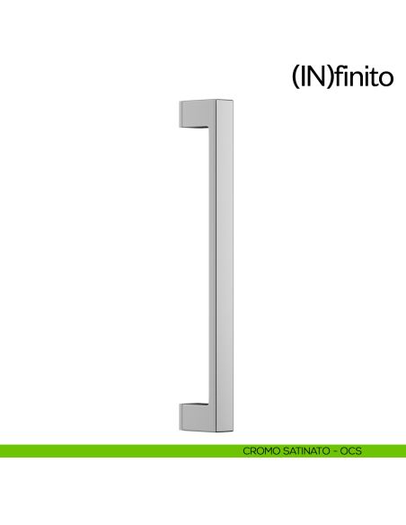 Maniglione per porta Infinito dnd handles singolo cromo satinato