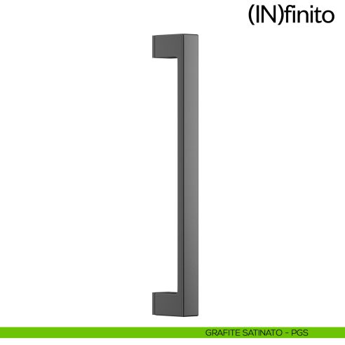 Maniglione per porta Infinito dnd handles singolo grafite satinato