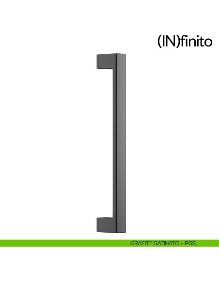 Maniglione per porta Infinito dnd handles singolo grafite satinato