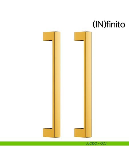 Maniglione per porta Infinito dnd handles accoppiato lucido