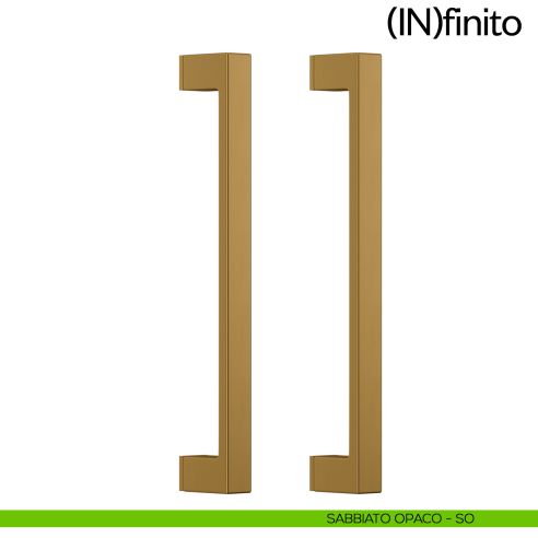 Maniglione per porta Infinito dnd handles accoppiato sabbiato opaco