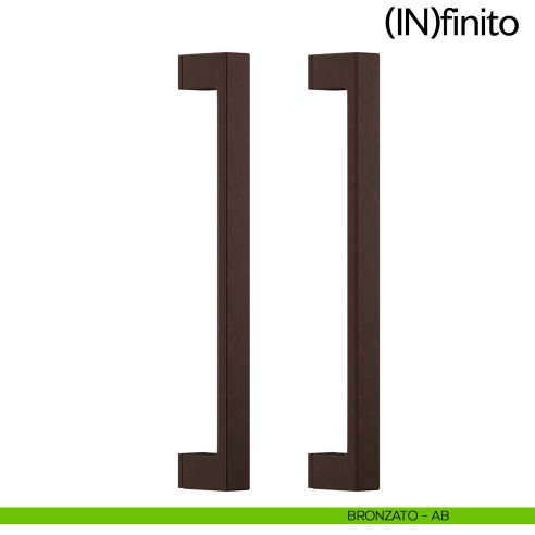 Maniglione per porta Infinito dnd handles accoppiato bronzato
