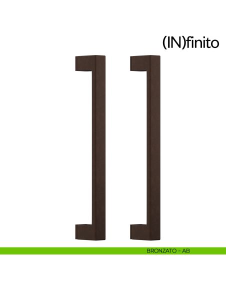 Maniglione per porta Infinito dnd handles accoppiato bronzato