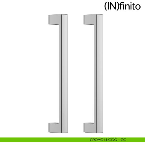 Maniglione per porta Infinito dnd handles accoppiato cromo lucido