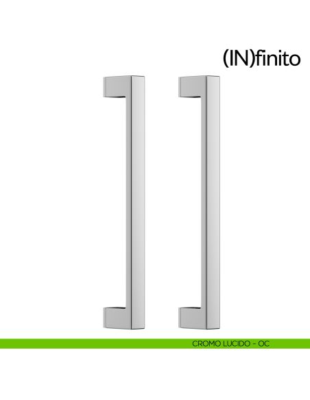 Maniglione per porta Infinito dnd handles accoppiato cromo lucido