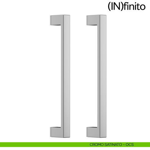 Maniglione per porta Infinito dnd handles accoppiato cromo satinato