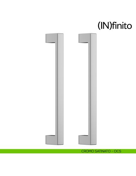 Maniglione per porta Infinito dnd handles accoppiato cromo satinato