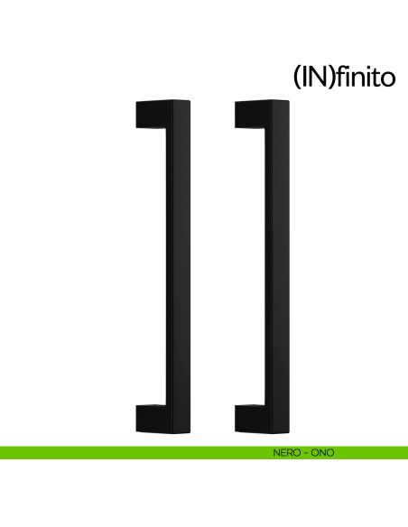 Maniglione per porta Infinito dnd handles accoppiato nero