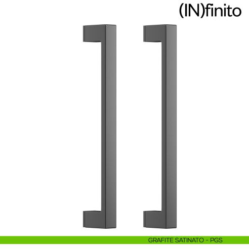 Maniglione per porta Infinito dnd handles accoppiato grafite satinato