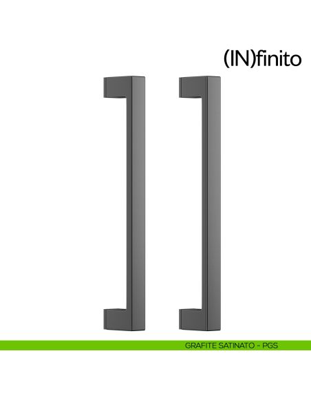 Maniglione per porta Infinito dnd handles accoppiato grafite satinato