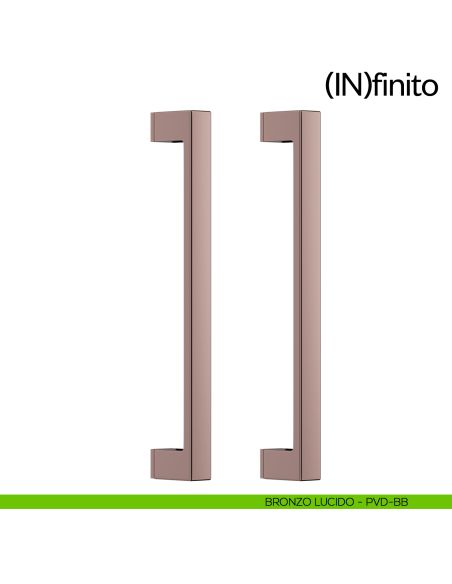 Maniglione per porta Infinito dnd handles accoppiato bronzo lucido
