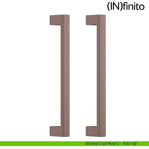 Maniglione per porta Infinito dnd handles accoppiato bronzo satinato