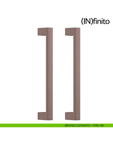 Maniglione per porta Infinito dnd handles accoppiato bronzo satinato