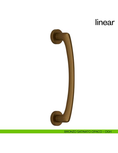 Maniglione per porta Linear dnd Handles singolo bronzo satinato opaco