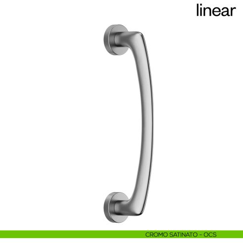 Maniglione per porta Linear dnd Handles singolo cromo satinato