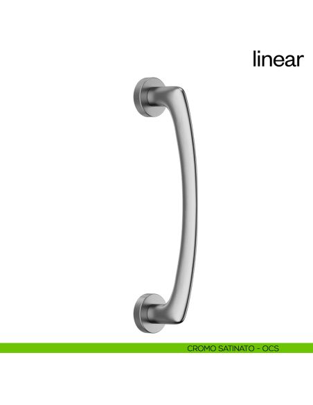 Maniglione per porta Linear dnd Handles singolo cromo satinato