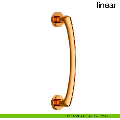 Maniglione per porta Linear dnd Handles singolo oro antico lucido