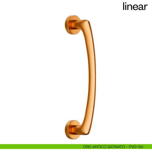 Maniglione per porta Linear dnd Handles singolo oro antico satinato