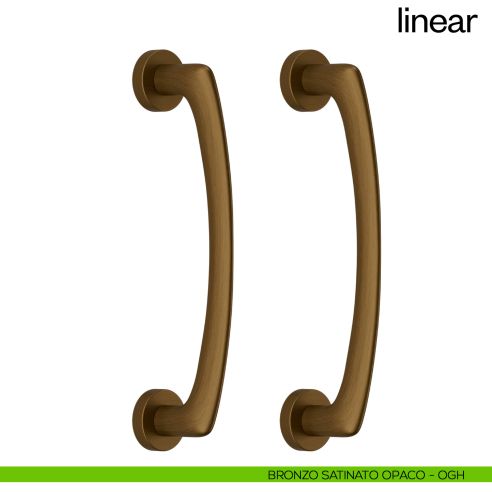 Maniglione per porta Linear dnd Handles accoppiato bronzo satinato opaco