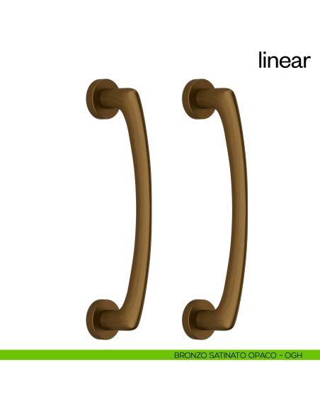 Maniglione per porta Linear dnd Handles accoppiato bronzo satinato opaco