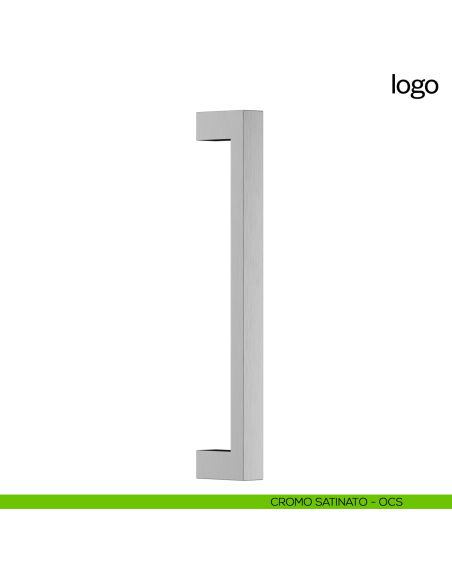 Maniglione per porta Logo dnd Handles singolo cromo satinato