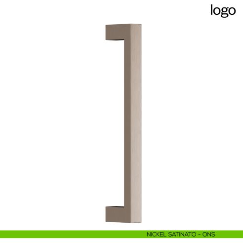 Maniglione per porta Logo dnd Handles singolo nickel satinato