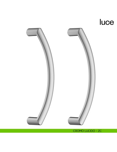Maniglione per porta Luce dnd Handles accoppiato cromo lucido