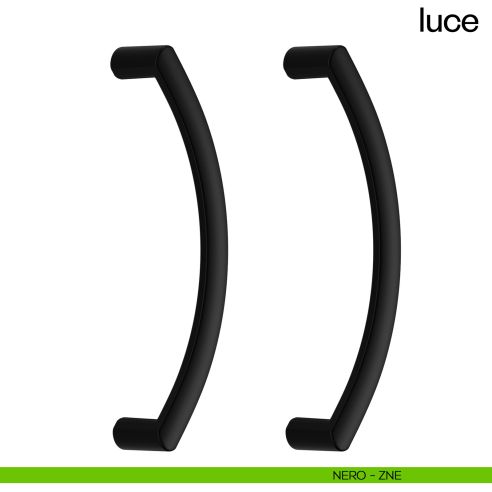 Maniglione per porta Luce dnd Handles accoppiato nero